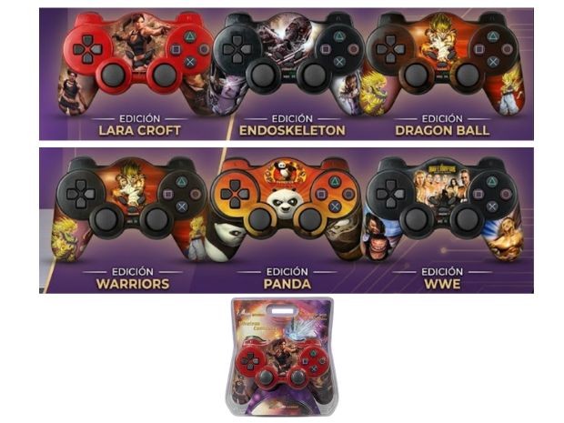 &ua JOYSTICK PS2 DUAL SHOCK WIRELESS MOTIVOS (PILAS)